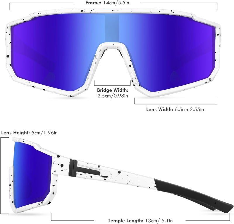 Derowern Youth Baseball Sunglasses, Kids Polarized Sports Sunglasses,UV400 Protection Glasses for Boys Girls Softball Cycling - Image 2
